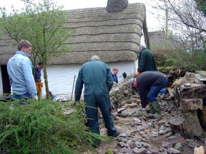 Friends from the Barony College rebuilding our stone dyke as part of their training programme - magic!